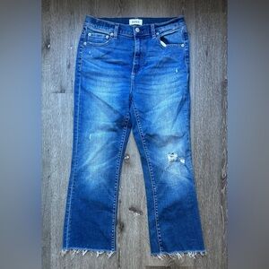 Pistola High Rise Straight Leg Jeans Raw Hem Cropped Women’s Size 27